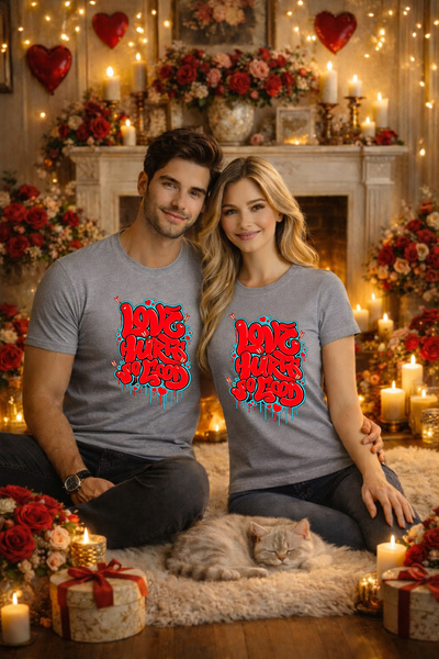 MVRDAR Tricou unisex 100% Bumbac personalizat Colectia Valentineâ€™s Day, Dra...