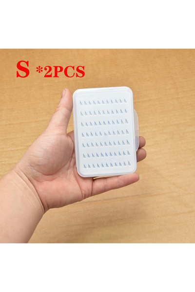 Choice علبة خطافات صيد الذباب (قطعتان) مع إسفنج مقاوم للماء، علبة ذباب رفيعة ...