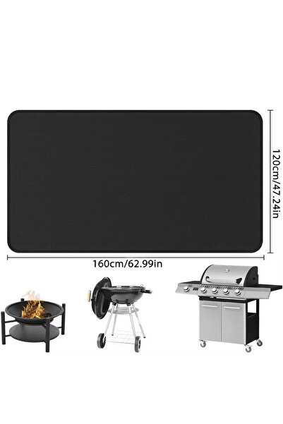 Choice 160x120cm Outdoor Barbecue Pad for Protecting Wooden Floors Heat Resis...