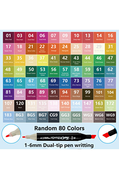 Choice 80 Colors 24-168 Colors Alcohol Markers Set Dual Tips Blender Art Mark...