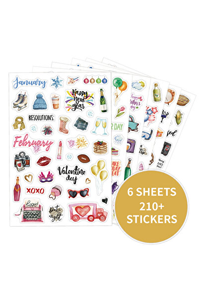 Choice S29313-1 210 ملصقات تخطيط برسومات كرتونية، ملصقات إدارة الجداول باللغة...