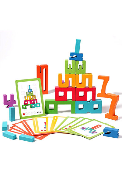 Choice مجموعة كاملة من ألعاب مونتيسوري الرياضية، مكعبات بناء خشبية لتكديس الأ...