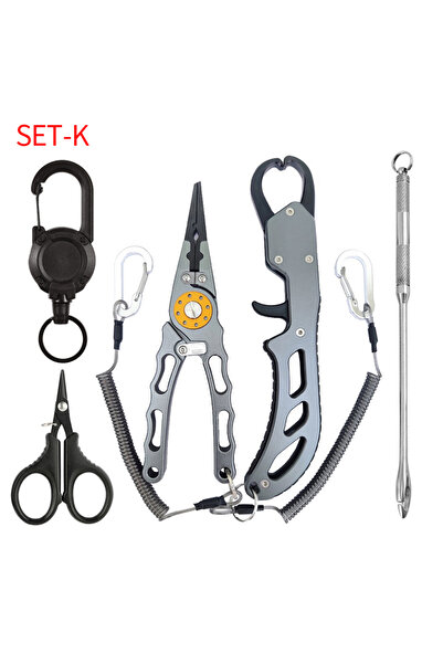 Choice طقم كماشة صيد من Set-K Shawto مع مقبض، مصنوع من الألومنيوم المستخدم في...