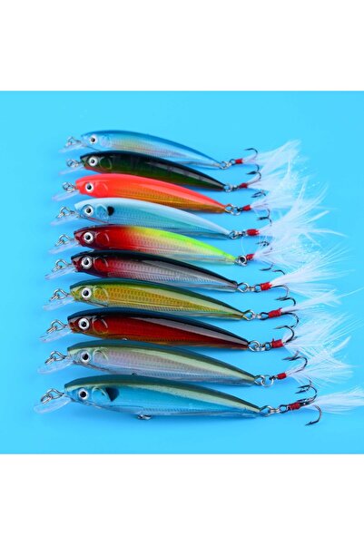 Choice H227-10PCS 10PCS طعم صيد سمك صغير، خطافات صيد، طعم متذبذب، طعم صناعي صلب