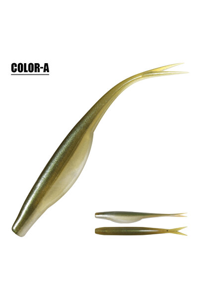 Choice طعم صيد بلاستيكي ناعم من نوع سبينبولر، ذو ذيل منقسم عائم، 7 سم، بلون س...