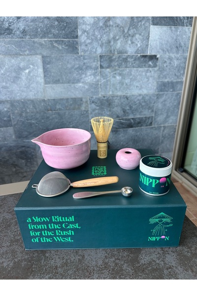 Nippon Functional Matcha Ritüel Seti - Chawan, Bambu Whisk, Tutucu, Ölçü Kaşı...
