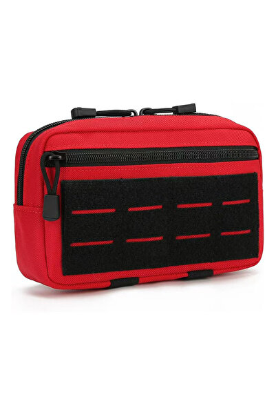 Choice حقيبة أدوات إدارية تكتيكية حمراء اللون بنظام مولي، حقيبة أدوات EDC مقط...