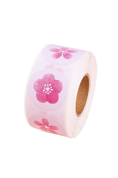 Choice 500pcs/roll Spring Cherry Blossom Round Seal Roll Stickers - Adhesive ...