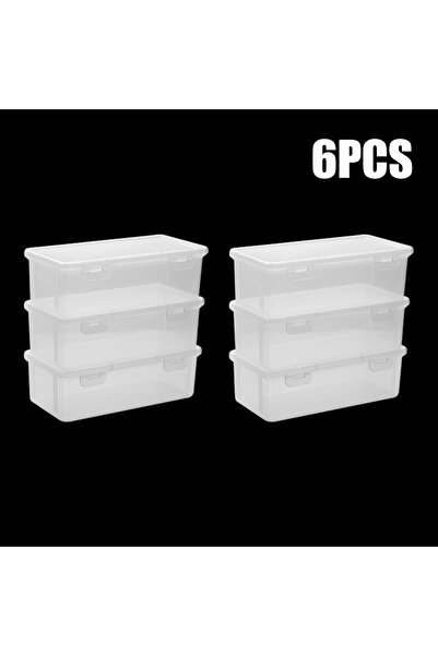 Choice ٦ قطع من علبة أقلام رصاص كبيرة السعة، مصنوعة من البلاستيك الشفاف، مع د...