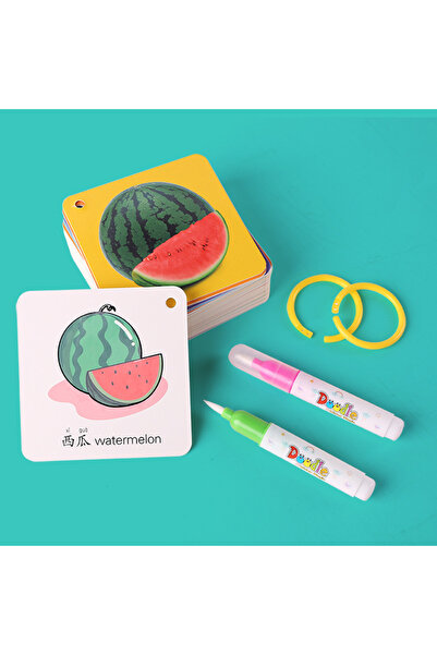 Choice No box Fruit New Montessori Reusable Magic Water Drawing Book for Kids...
