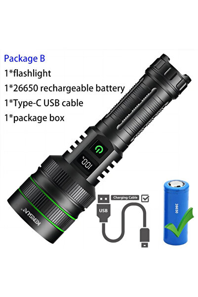 Choice B-One 26650 battery High Power LED Flashlight Strong Light Lantern USB...