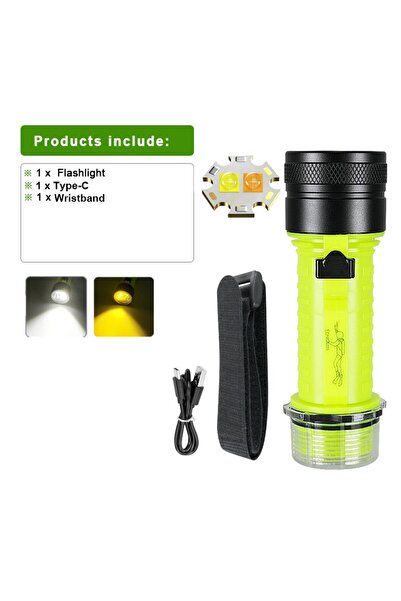 Choice A - Dual Light 2025 Newest Professional Diving Flashlight IPX8 Underwa...