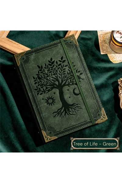 Choice Tree-green Vintage Leather Journal for Women & Men, Handmade Embossed ...