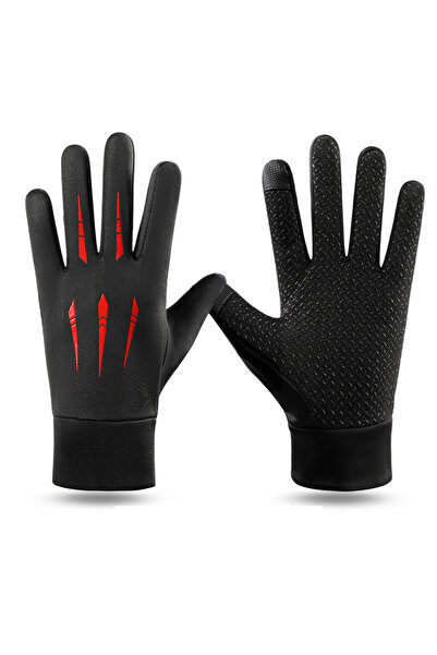 Choice red Winter Cycling Gloves for Men Motorcycle Hiking Touch Screen Glove...