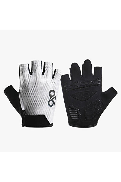 Choice قفازات رياضية بيضاء من جي تي يو بايك، زوج واحد، نصف أصبع، مناسبة للرجا...