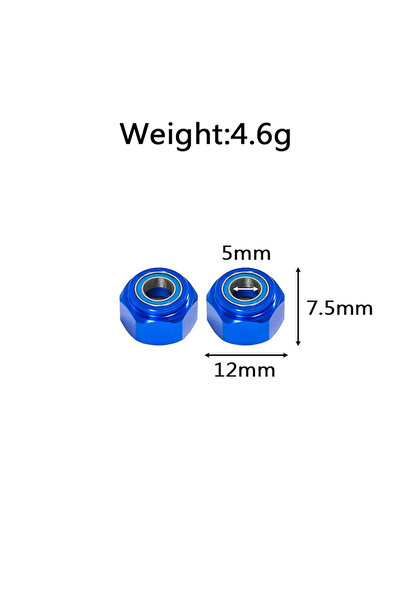 Choice محول محور سداسي أمامي معدني 12 مم لعجلات سيارة التحكم عن بعد الزرقاء (...