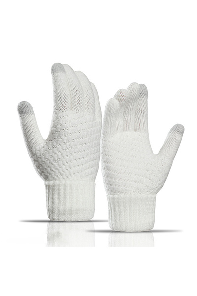 Choice white Autumn Winter Lady Gloves Warm Shopping Pineapple-Pattern Cute K...