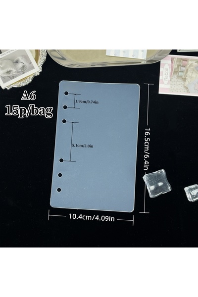 Choice7 A6 Db 15 Pieces 5/10/15Pcs/Bag A5/A6/A7/M5 Loose-Leaf Dividers, Trans...
