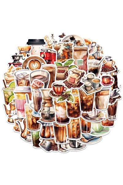 Choice 50PCS Cartoon Coffee Enthusiast Graffiti Stickers for Helmet Bicycle H...