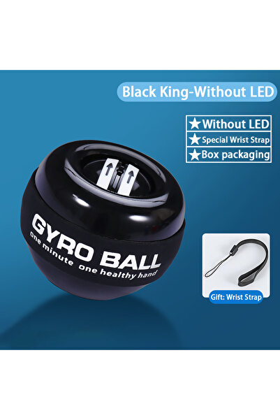Choice8 Black King-NO LED Wrist Power Hand Ball Auto-Start Grip Ball Strength...