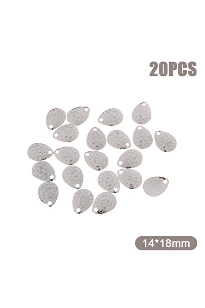 Choice مجموعة شفرات دوارة لصيد الأسماك من الفضة، 20 قطعة، معدنية على شكل قطرا...