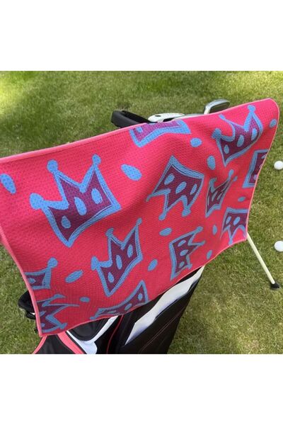 Choice منشفة روزي كراون، منشفة جولف أنيقة بتصميم كراون، مقاس كبير 40×60 سم، س...