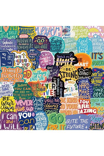 Choice ٥٠ قطعة من ملصقات العبارات الإيجابية الملهمة باللغة الإنجليزية للأكواب...