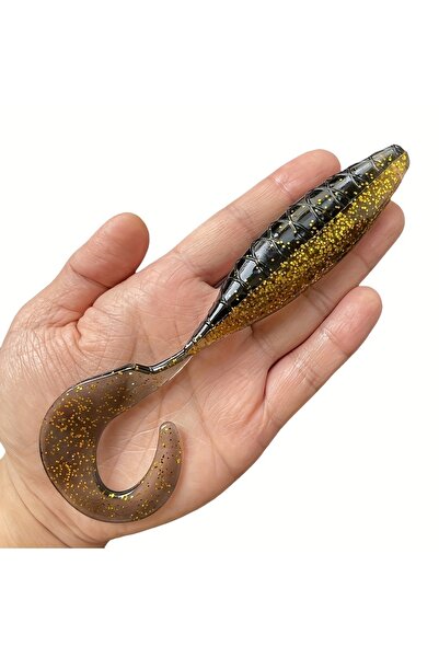 Choice طقم طعم صيد ناعم أسود وذهبي مكون من قطعتين، مصنوع من مادة PVC عالية ال...