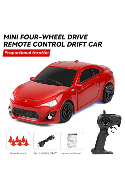 Choice سيارة دريفت صغيرة عالية الأداء 4064-أحمر XQ، سيارة سباق لعبة يتم التحك...