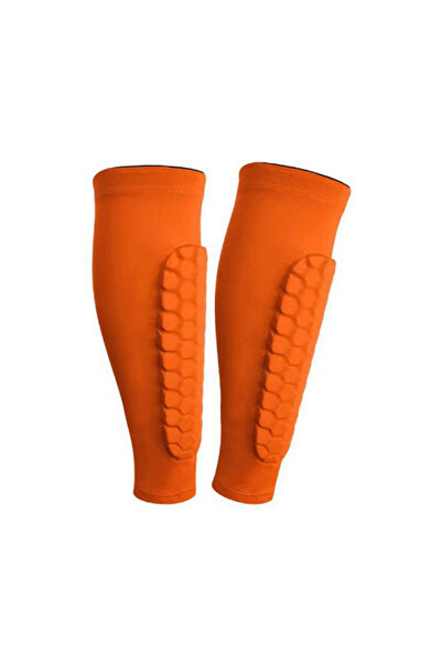 Choice واقيات ساق برتقالية اللون، قطعتان، لكرة القدم وكرة السلة، مزودة بحشوة ...