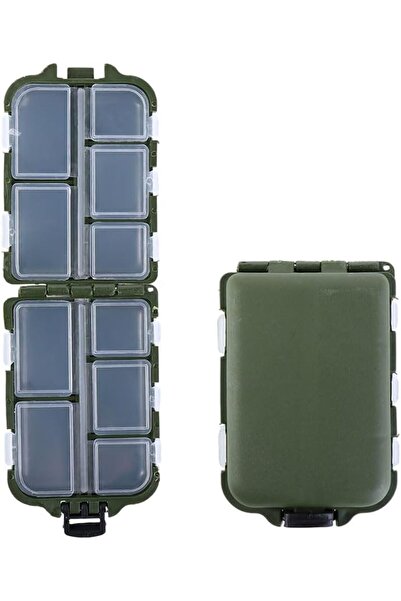 Choice green Fishing Tackle Box Portable Case Hooks Lure Baits Storage Box Co...