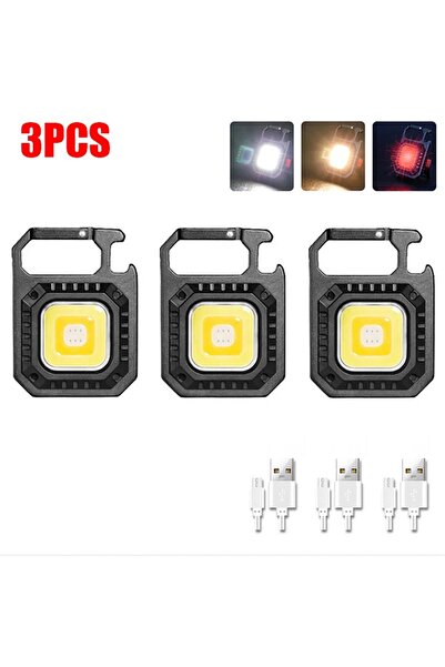 Choice 3pcs AmmToo Mini LED Magnetic Flashlight COB 800 Lumens USB Rechargeab...