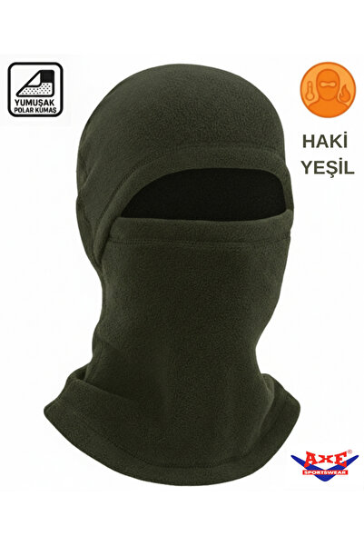 AXE SPORTSWEAR Khaki Green Unisex Winter Thermal Fleece Balaclava Ski Motorcy...