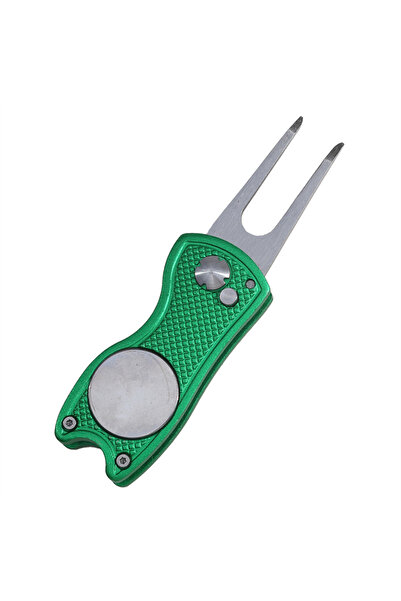 Choice أداة إصلاح علامات الجولف الخضراء القابلة للطي (نصف قطعة) مع أداة تنظيف...