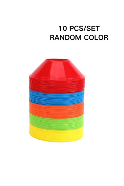 Choice 10 أقماع تدريب كرة قدم متينة بألوان عشوائية (10/20 قطعة) مع أقراص تحدي...