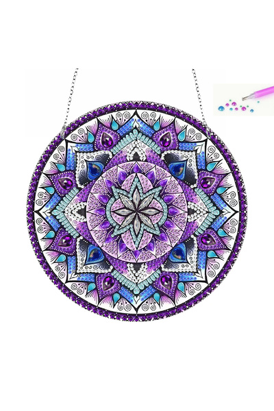 Choice 19X19cm WHITE 1 exquisite DIY artificial wooden diamond painting penda...