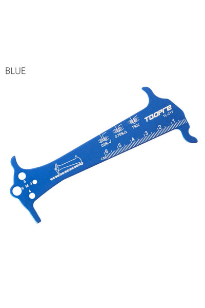 Choice Blue Bicycle Chain Wear Indicator Ruler Repair Tool Stainless Steel Mo...