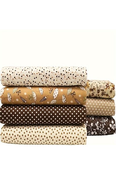 Choice 25x25cm Coffee 7pcs coffee series floral cotton fabric quilted patchwo...
