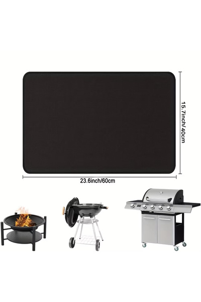Choice 60x40cm Outdoor Barbecue Pad for Protecting Wooden Floors Heat Resista...
