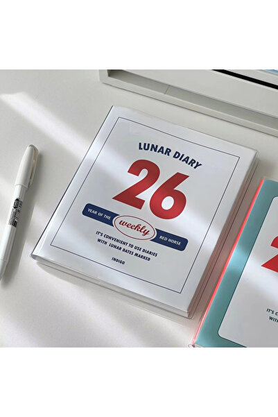 Choice WHITE 2026 Schedule Book Student Monthly Weekly Plans Korean Notebook ...