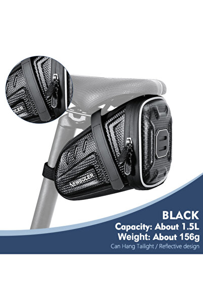 Choice BAG043 NEWBOLER 1.5L/2.5L Waterproof Bicycle Saddle Bag MTB Road Bike ...