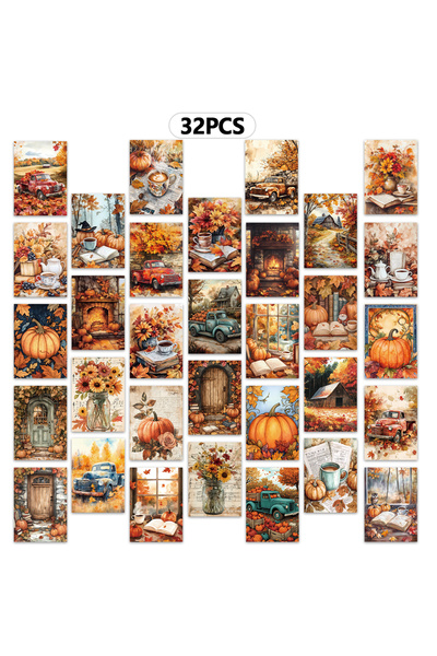 Choice مجموعة شفافة من 32 قطعة، بطاقات بريدية لحكايات الخريف الخيالية، بطاقات...