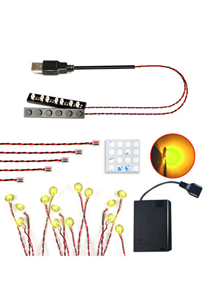 Choice4 مجموعة إضاءة LED صفراء مكونة من 14 قطعة، متوافقة مع مكعبات البناء من ...