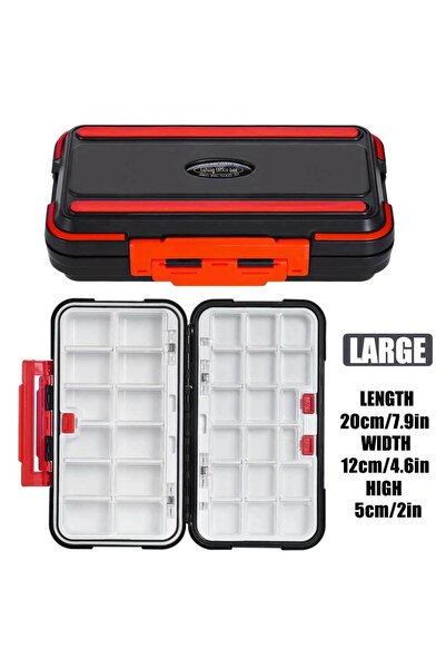 Choice صندوق أدوات صيد كبير أسود اللون من كازولو، مقاوم للماء بزاوية 360 درجة...