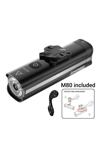 iGPSPORT مصباح الدراجة VS1200 (M80) VS1200، بقوة 1200 لومن وبطارية 5000 مللي ...