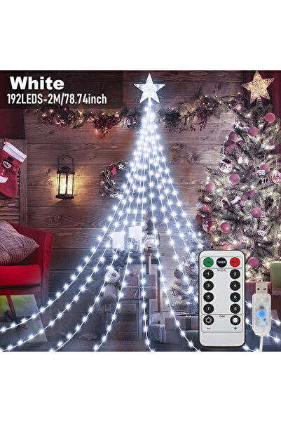Choice White 2M 2M/3M USB Christmas Decorations Star String Lights 8 Lighting...