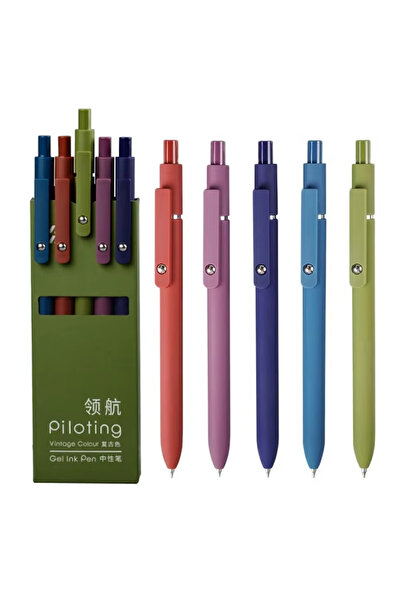Choice black Retro New Piloting Morandi Colour Gel Pens Soft Touch Quick Dry ...