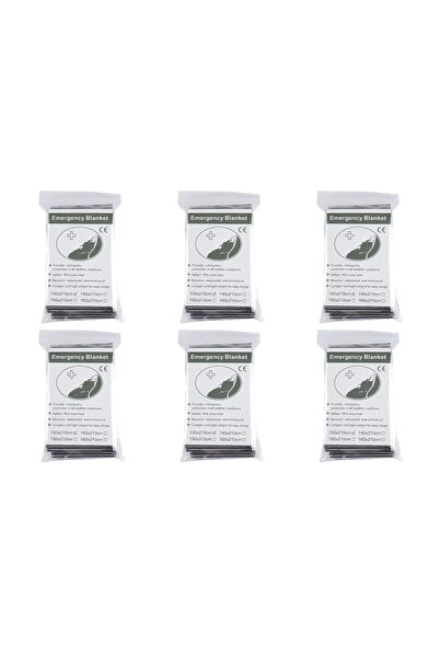Choice بطانية طوارئ فضية اللون، 6 قطع، 1-10 قطع، مقاومة للرياح والماء، مصنوعة...