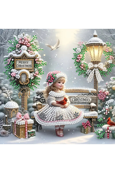 Choice 30*30cm WHITE DIY Diamond Painting Kit - Cartoon Girl, with uniquely s...