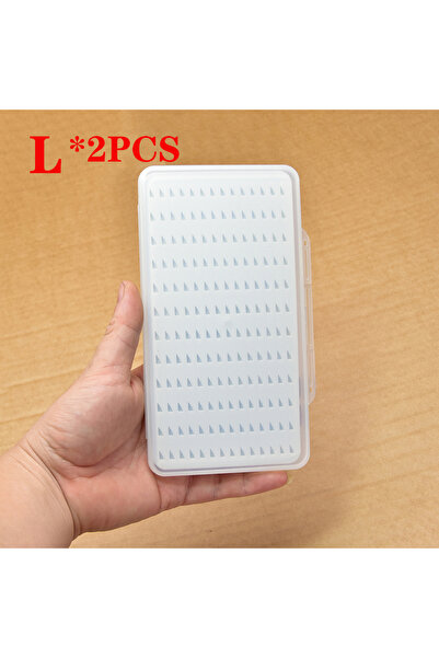 Choice صندوق خطافات صيد الذباب (قطعتان) مع إسفنج مقاوم للماء، صندوق ذباب رفيع...